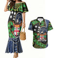 South Sea Islanders And Fiji Couples Matching Mermaid Dress and Hawaiian Shirt Fijian Coat Of Arms And Southern Cross