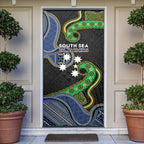 South Sea Islanders And Fiji Door Cover Fijian Coat Of Arms And Southern Cross