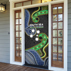 South Sea Islanders And Fiji Door Cover Fijian Coat Of Arms And Southern Cross