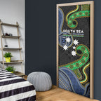 South Sea Islanders And Fiji Door Cover Fijian Coat Of Arms And Southern Cross