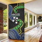 South Sea Islanders And Fiji Door Cover Fijian Coat Of Arms And Southern Cross
