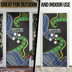 South Sea Islanders And Fiji Door Cover Fijian Coat Of Arms And Southern Cross