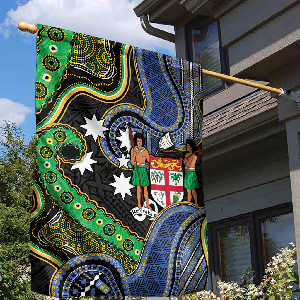 South Sea Islanders And Fiji Garden Flag Fijian Coat Of Arms And Southern Cross