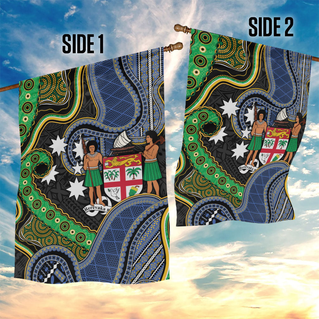 South Sea Islanders And Fiji Garden Flag Fijian Coat Of Arms And Southern Cross