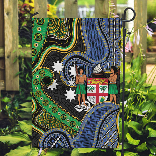 South Sea Islanders And Fiji Garden Flag Fijian Coat Of Arms And Southern Cross