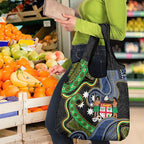 South Sea Islanders And Fiji Grocery Bag Fijian Coat Of Arms And Southern Cross