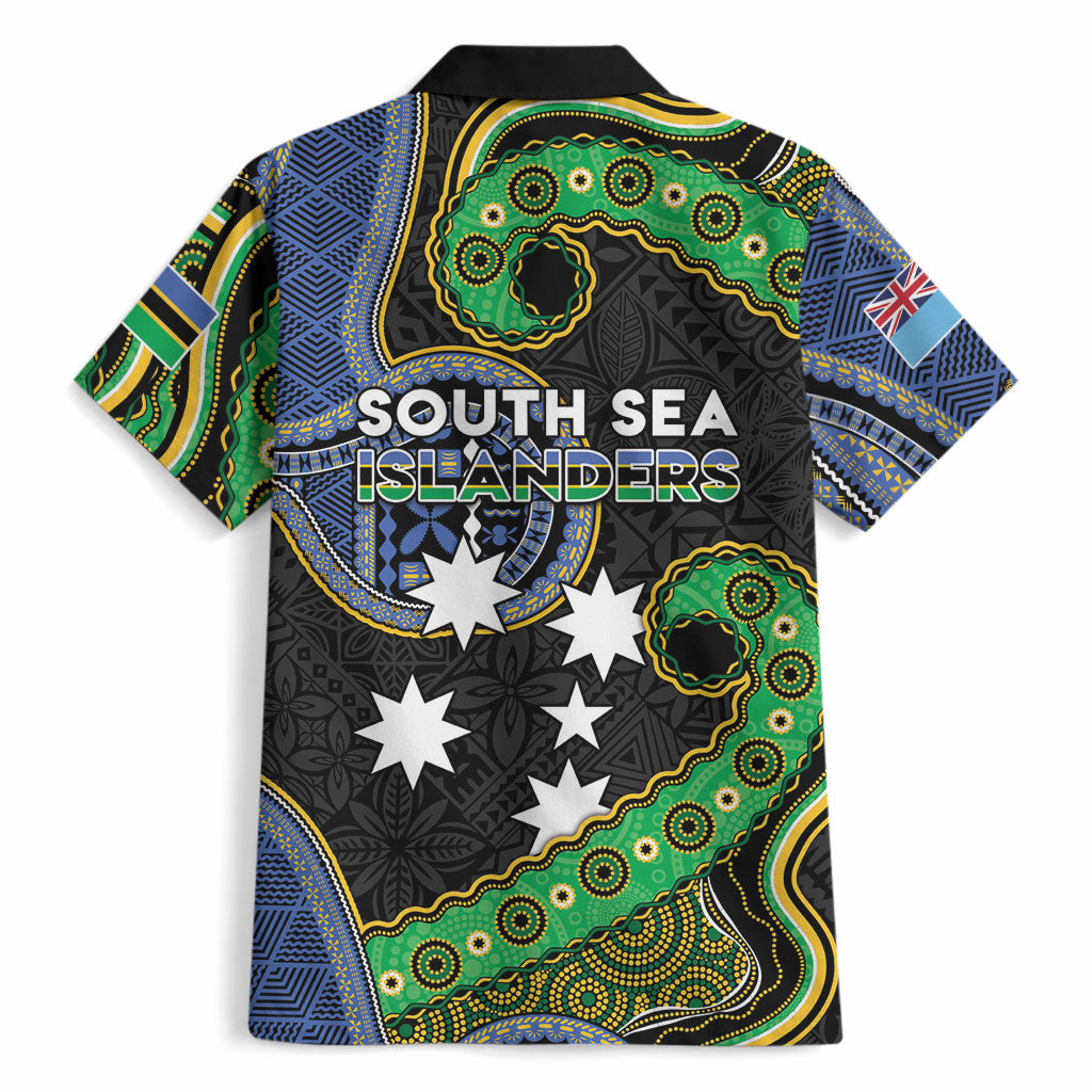 South Sea Islanders And Fiji Hawaiian Shirt Fijian Coat Of Arms And Southern Cross