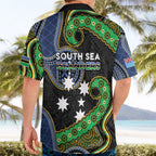 South Sea Islanders And Fiji Hawaiian Shirt Fijian Coat Of Arms And Southern Cross