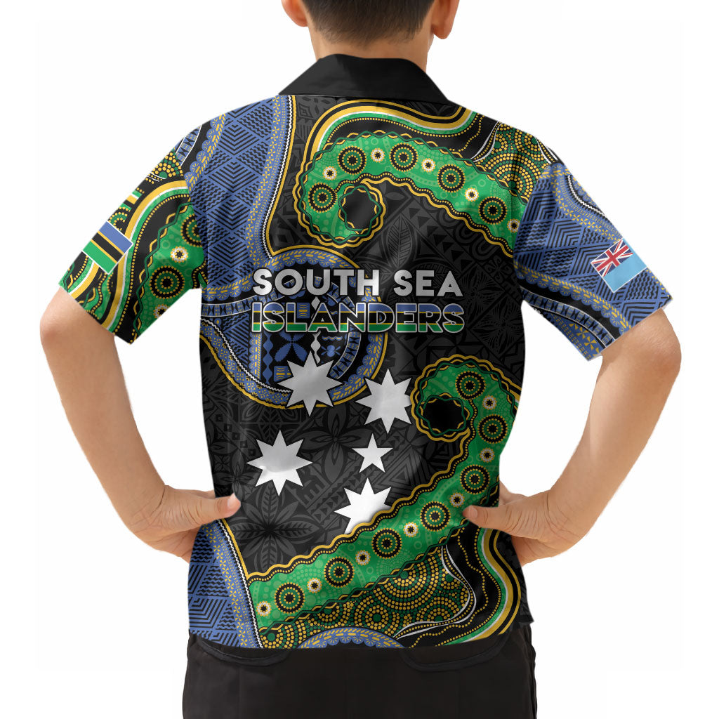 South Sea Islanders And Fiji Hawaiian Shirt Fijian Coat Of Arms And Southern Cross