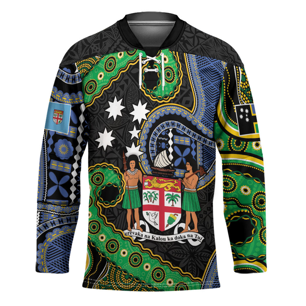South Sea Islanders And Fiji Hockey Jersey Fijian Coat Of Arms And Southern Cross