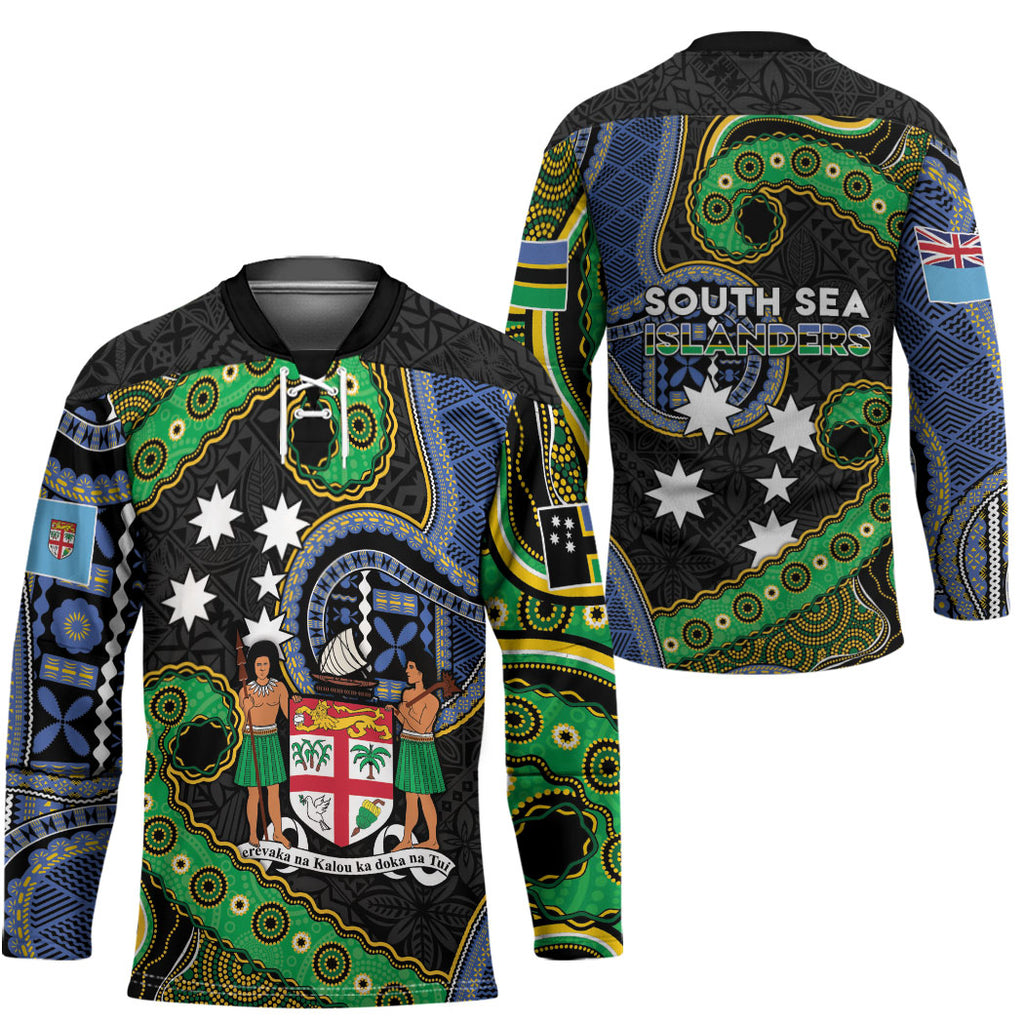 South Sea Islanders And Fiji Hockey Jersey Fijian Coat Of Arms And Southern Cross