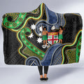 South Sea Islanders And Fiji Hooded Blanket Fijian Coat Of Arms And Southern Cross