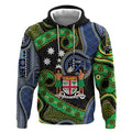 South Sea Islanders And Fiji Hoodie Fijian Coat Of Arms And Southern Cross