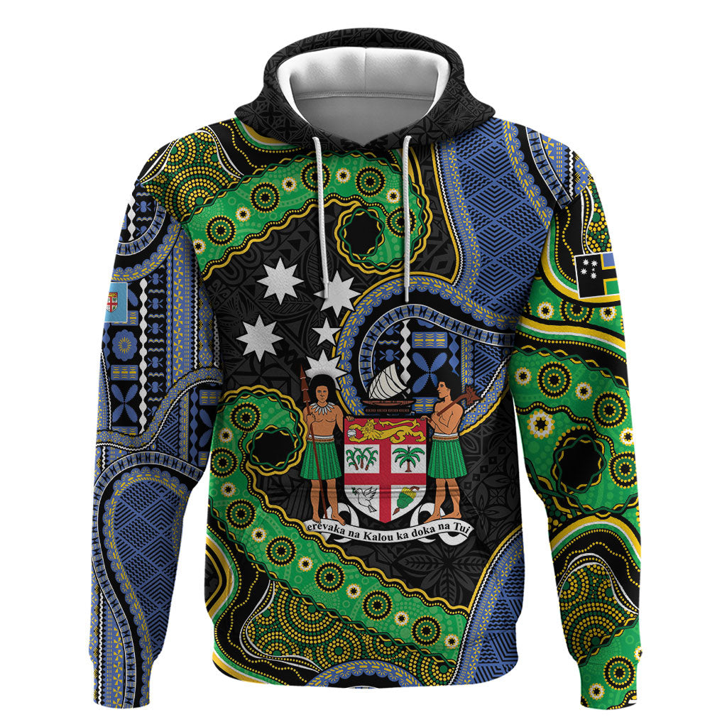 South Sea Islanders And Fiji Hoodie Fijian Coat Of Arms And Southern Cross