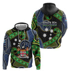South Sea Islanders And Fiji Hoodie Fijian Coat Of Arms And Southern Cross
