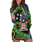South Sea Islanders And Fiji Hoodie Dress Fijian Coat Of Arms And Southern Cross