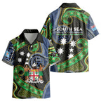 South Sea Islanders And Fiji Kid Hawaiian Shirt Fijian Coat Of Arms And Southern Cross
