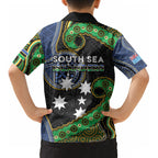 South Sea Islanders And Fiji Kid Hawaiian Shirt Fijian Coat Of Arms And Southern Cross