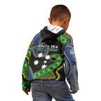 South Sea Islanders And Fiji Kid Hoodie Fijian Coat Of Arms And Southern Cross