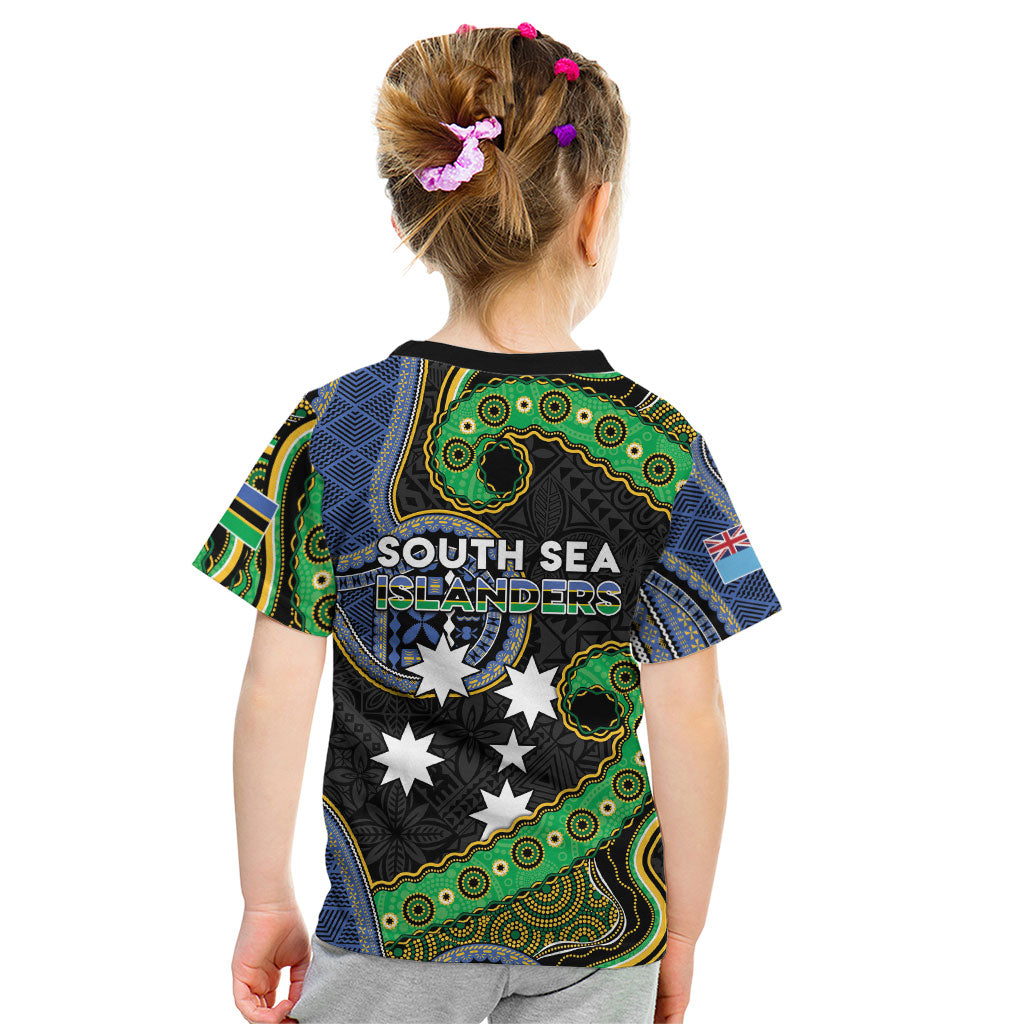 South Sea Islanders And Fiji Kid T Shirt Fijian Coat Of Arms And Southern Cross