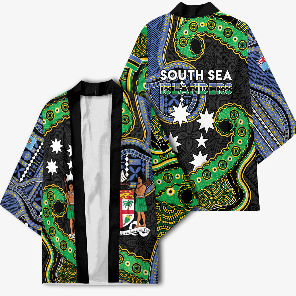 South Sea Islanders And Fiji Kimono Fijian Coat Of Arms And Southern Cross