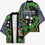 South Sea Islanders And Fiji Kimono Fijian Coat Of Arms And Southern Cross