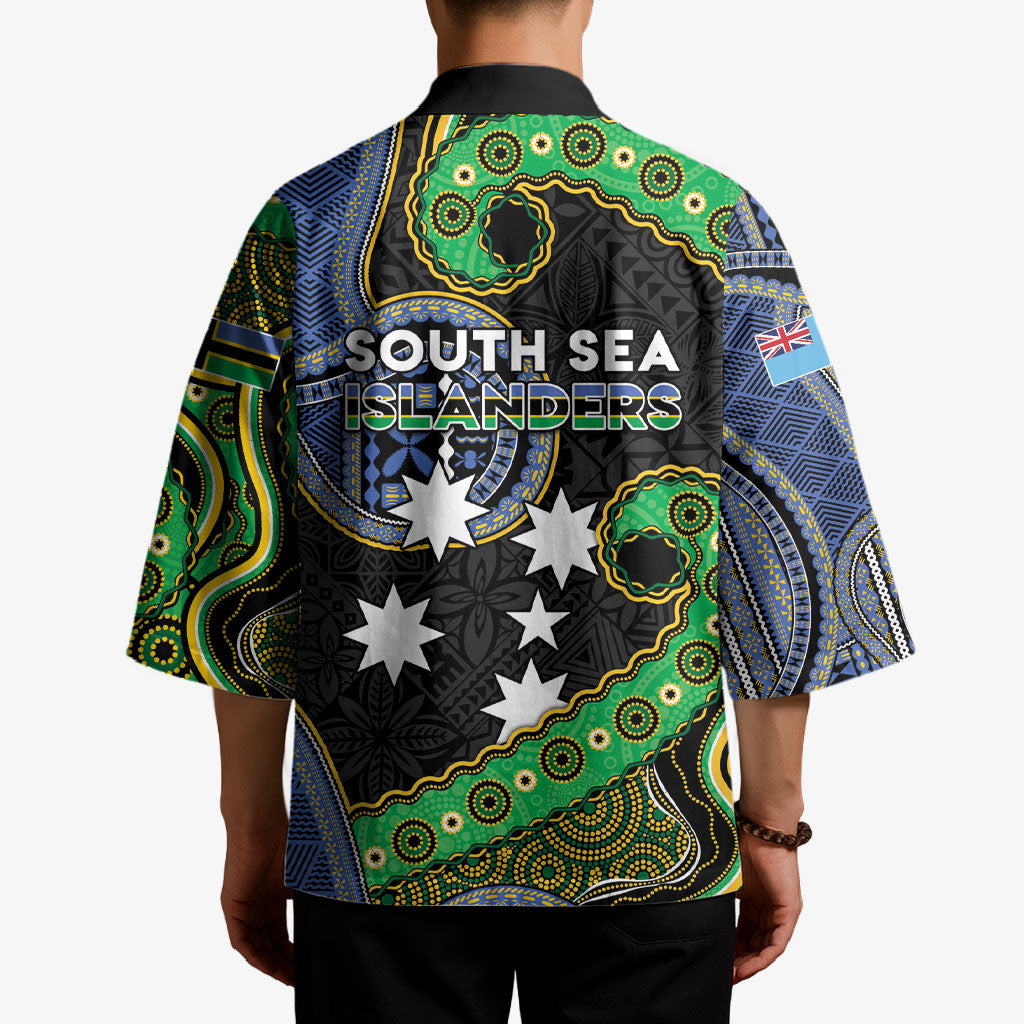 South Sea Islanders And Fiji Kimono Fijian Coat Of Arms And Southern Cross