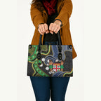 South Sea Islanders And Fiji Leather Bag Fijian Coat Of Arms And Southern Cross