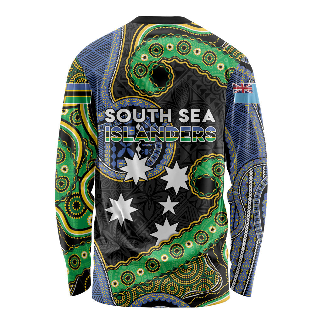 South Sea Islanders And Fiji Long Sleeve Shirt Fijian Coat Of Arms And Southern Cross