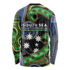 South Sea Islanders And Fiji Long Sleeve Shirt Fijian Coat Of Arms And Southern Cross