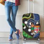 South Sea Islanders And Fiji Luggage Cover Fijian Coat Of Arms And Southern Cross
