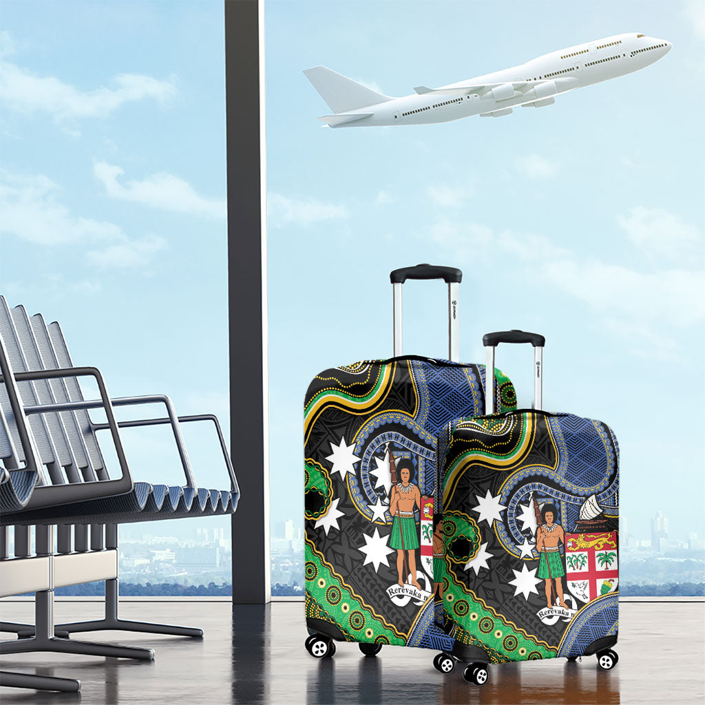 South Sea Islanders And Fiji Luggage Cover Fijian Coat Of Arms And Southern Cross