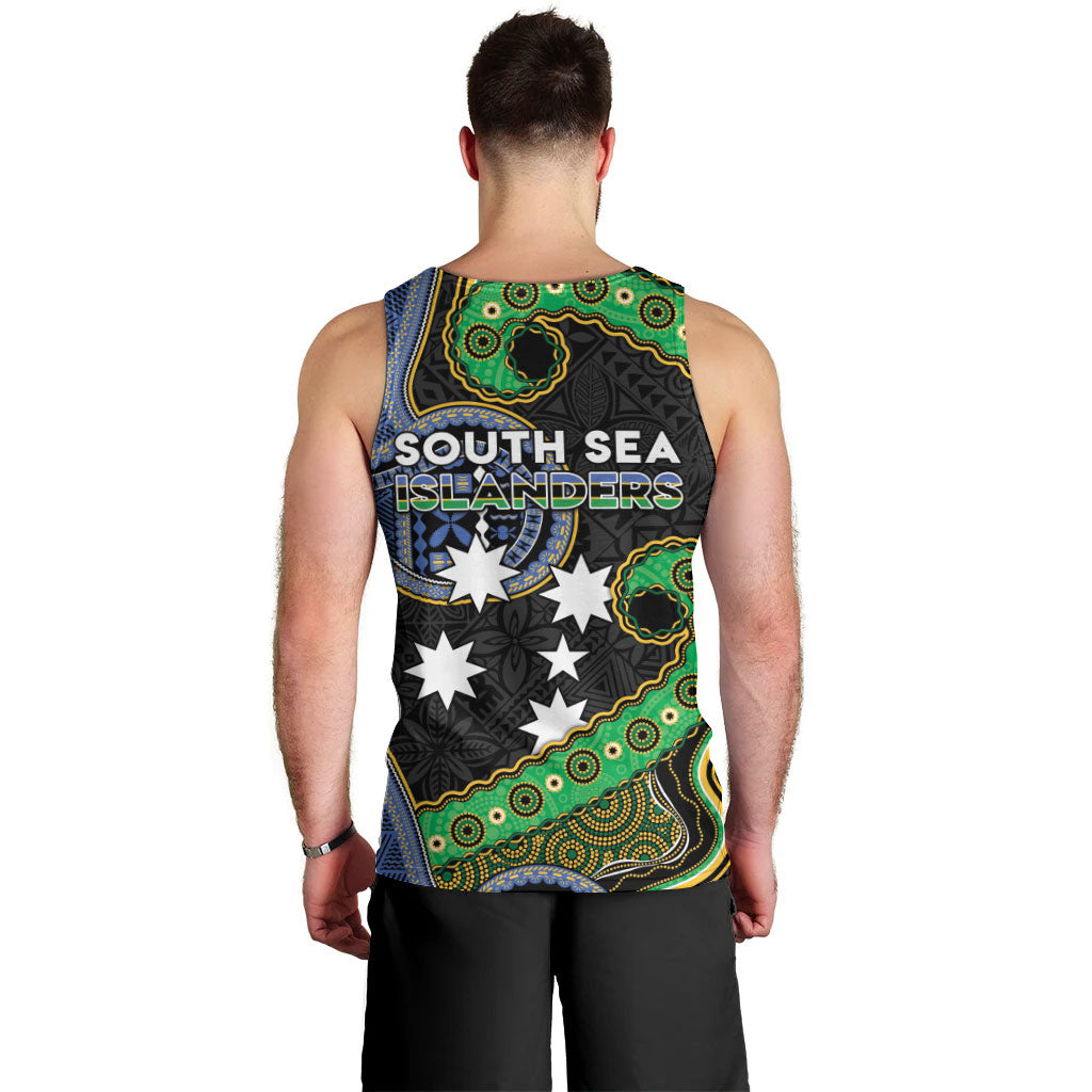 South Sea Islanders And Fiji Men Tank Top Fijian Coat Of Arms And Southern Cross