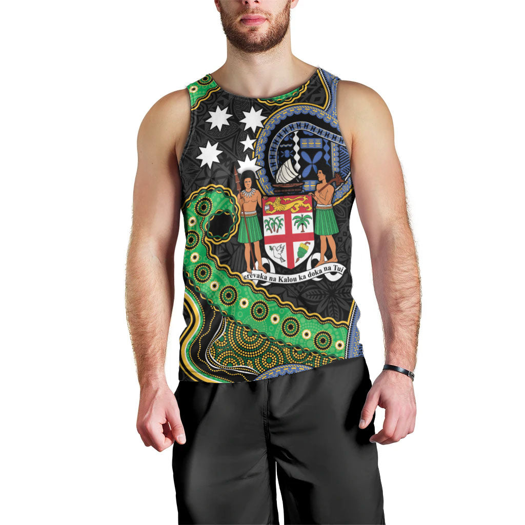 South Sea Islanders And Fiji Men Tank Top Fijian Coat Of Arms And Southern Cross