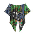 South Sea Islanders And Fiji Off Shoulder Wrap Waist Top Fijian Coat Of Arms And Southern Cross