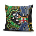 South Sea Islanders And Fiji Pillow Cover Fijian Coat Of Arms And Southern Cross