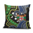 South Sea Islanders And Fiji Pillow Cover Fijian Coat Of Arms And Southern Cross