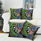 South Sea Islanders And Fiji Pillow Cover Fijian Coat Of Arms And Southern Cross