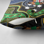 South Sea Islanders And Fiji Pillow Cover Fijian Coat Of Arms And Southern Cross