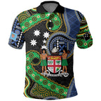 South Sea Islanders And Fiji Polo Shirt Fijian Coat Of Arms And Southern Cross