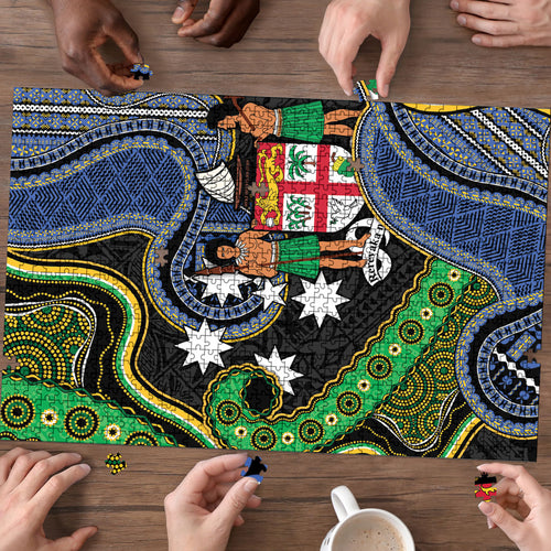 South Sea Islanders And Fiji Puzzle Fijian Coat Of Arms And Southern Cross