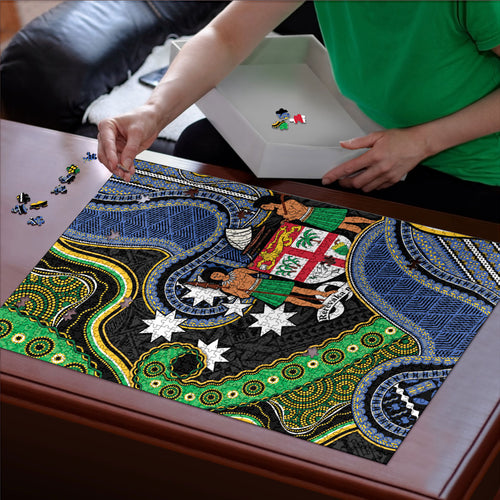 South Sea Islanders And Fiji Puzzle Fijian Coat Of Arms And Southern Cross
