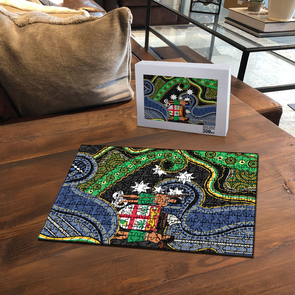 South Sea Islanders And Fiji Puzzle Fijian Coat Of Arms And Southern Cross
