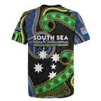 South Sea Islanders And Fiji Rugby Jersey Fijian Coat Of Arms And Southern Cross