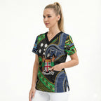 South Sea Islanders And Fiji Scrub Top Fijian Coat Of Arms And Southern Cross