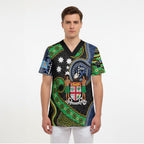 South Sea Islanders And Fiji Scrub Top Fijian Coat Of Arms And Southern Cross