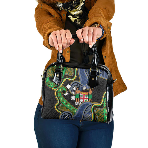 South Sea Islanders And Fiji Shoulder Handbag Fijian Coat Of Arms And Southern Cross