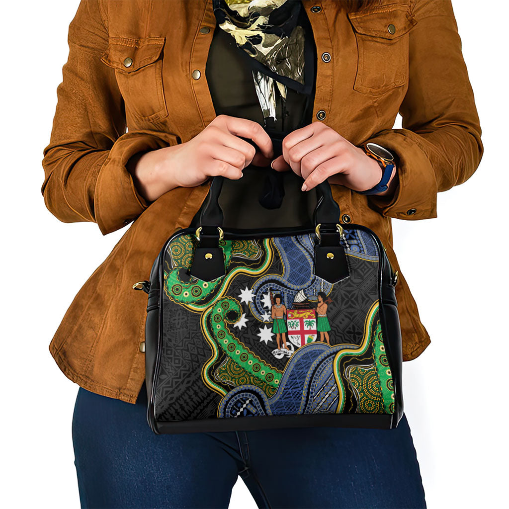 South Sea Islanders And Fiji Shoulder Handbag Fijian Coat Of Arms And Southern Cross