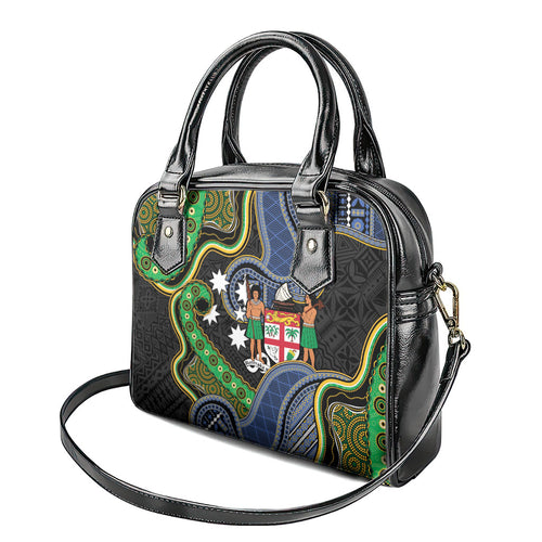 South Sea Islanders And Fiji Shoulder Handbag Fijian Coat Of Arms And Southern Cross