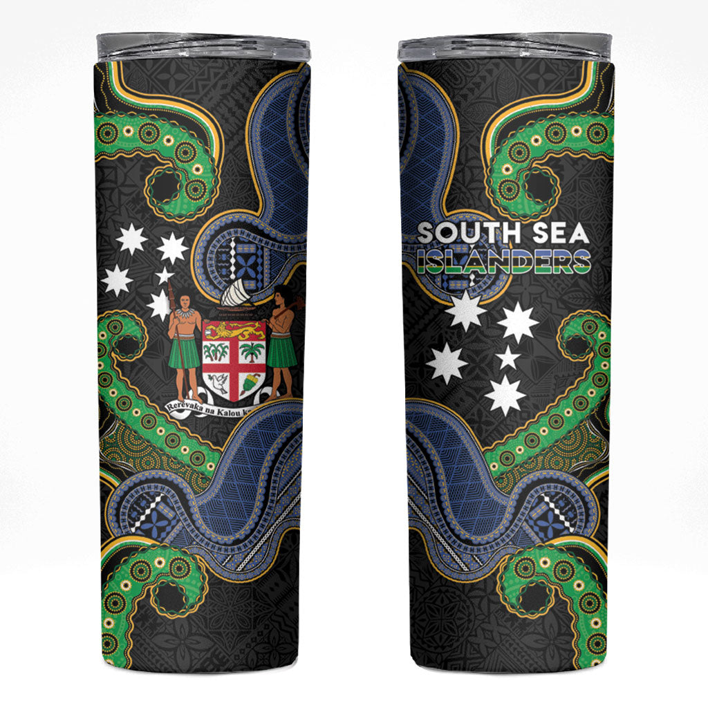 South Sea Islanders And Fiji Skinny Tumbler Fijian Coat Of Arms And Southern Cross